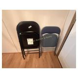 3 folding metal chairs