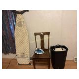 Vintage Oak Chair, Iron board, B&D Iron, Trash can