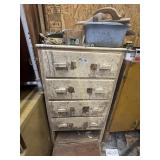 White Vintage Dresser with Contents