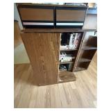 Pair of media storage cabinets & contents