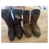 2 pair cowboy/work boots