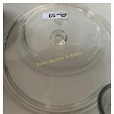 2 glass Pyrex lids