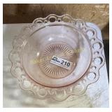 Pink Depression Old Colony Serving Bowl
