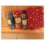 lot of 4 kids fleece throw blankets