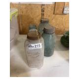 Vintage Canning Jars: Blue with Zinc Lid, Drey