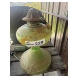 Antique Green Oil Lamp