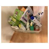 Tote of Cleaning Supplies