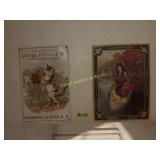 2- metal signs: Elegant Dining Cars, Clothing Advr