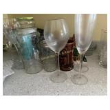Peanut jar and misc. glassware