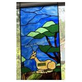Stained Glass Deer Panel