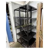 2 metal shelfs