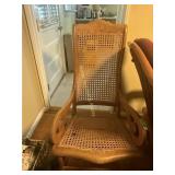 Rocking chair with cain bottom