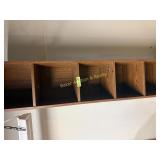 Tall wood 6 shelf cabinet