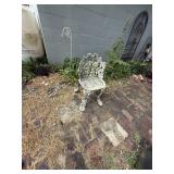White iron chair