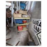 Metal cart and contents