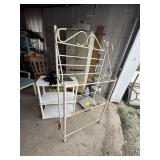 Plastic shelf and metal shelf