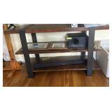 Rustic wood media console