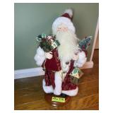 Santa with lantern, gifts & tree