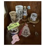 Illinois glass, Xmas tree figurine, coke glass