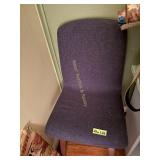 Blue upolstered chair