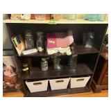 3 shelf with basket shelf unit