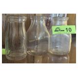 3 small milk containers