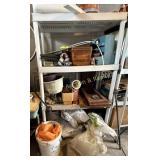 Plastic Shelf and contents