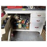 Vintage Utility cabinet with cermanic top