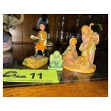 Small Buda, 2 small Figurines (1 religious)