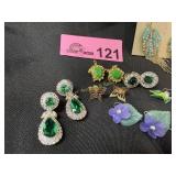 Large lot of  costume earrings, for pierced ears
