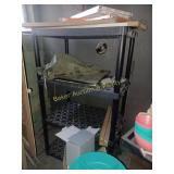 Black Four-Tier Utility Shelving Unit