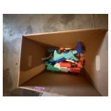 Box of assorted Nerf guns
