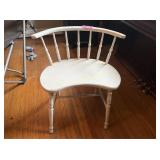 Vintage white-painted vanity chair