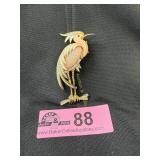 Hattie Carnegie Crane brooch with gold-tone settin