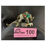Chain with Large gold tone elephant pendant