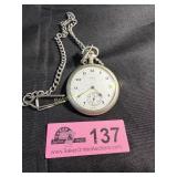 Antique Elgin pocketwatch, silver tone