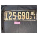 Vintage 1927 Indiana license plate
