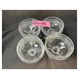 4- Heisey clear glass sherbet or dessert cups