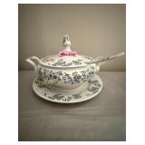 Laveno Italy Blue and White Soup Tureen