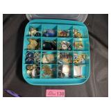 Plastic container full of Estate costume jewelry