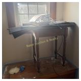 Vintage Wooden Side Table with Turned Legs