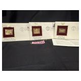22kt gold foil 'First Issue commemorative' stamps