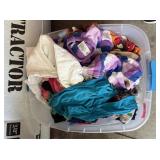 Tote of girls clothes