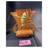 Roseville Pottery Freesia fan / Pillow Vase