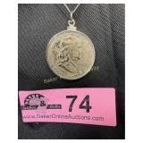 Vintage Sterling necklace featuring a 90% 1954