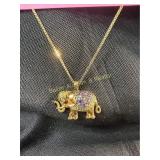 .50ct. tw. Multicolored Sapphire Elephant Pendant