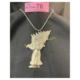 30" 925 silver rope chain with a 1976 Gorham