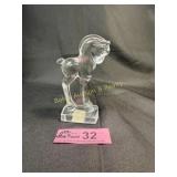 4 3/4" Vintage Crystal Colt possibly Heisey
