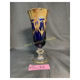 Interglass Italy Royal Blue 24k Gold Crystal