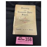 1933-1934 Evansville Public Schools Directory